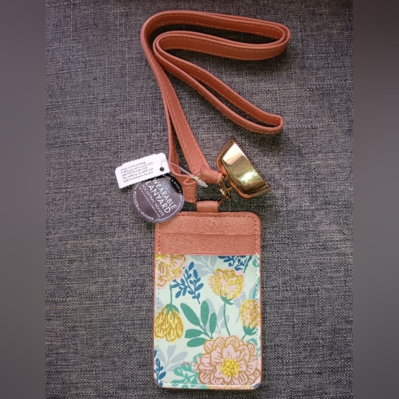 🆕Bath & Body Works | Floral PocketBac Hand Gel & Card Holder & ID Badge Lanyard - Picture 2 of 7